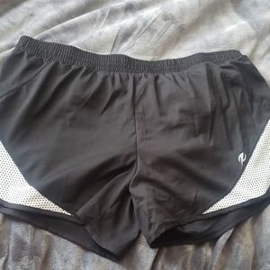 Black athletic shorts